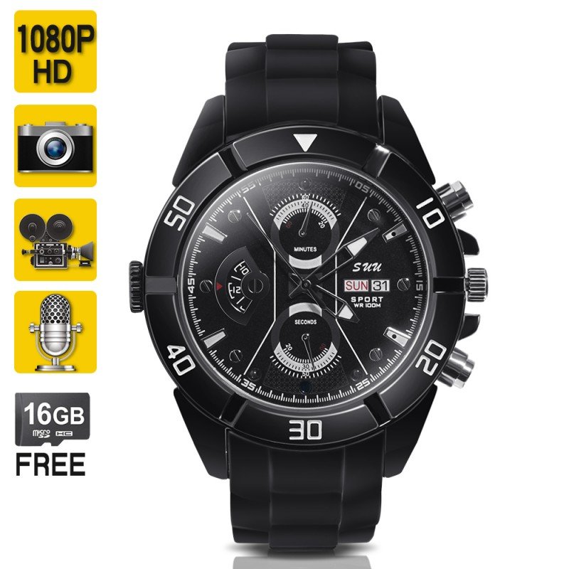 Full HD Spy Camera Wrist Watch Wearable Video Camcorder