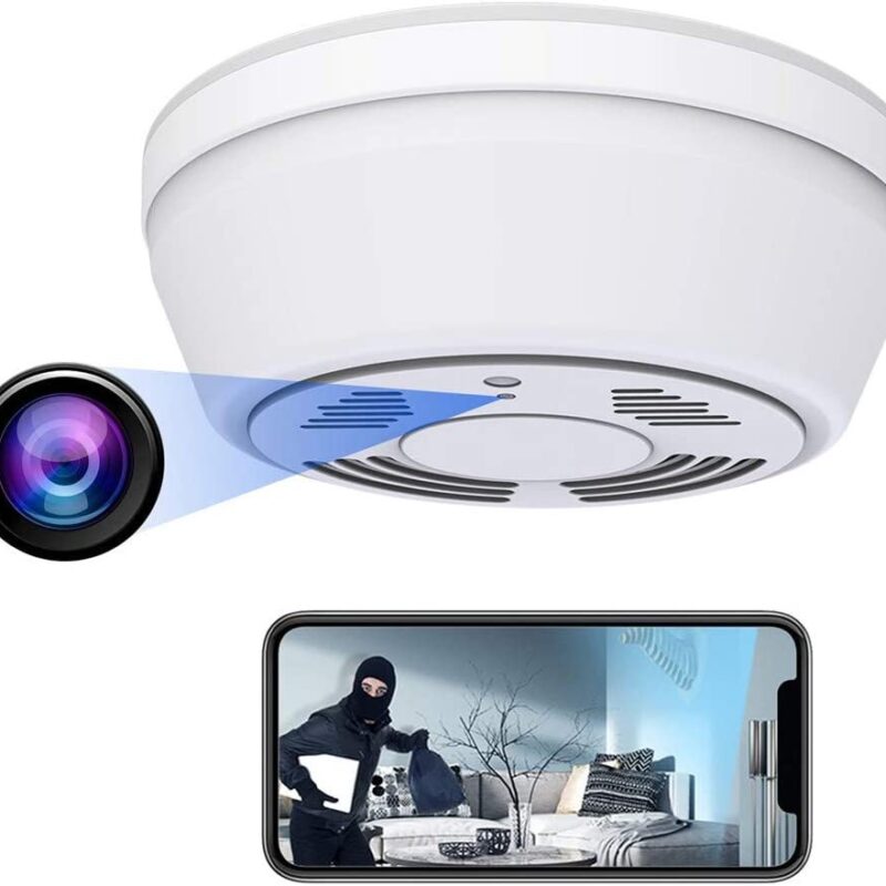 Spy Smoke Detector FHD 4K Camera with Wi-Fi Mobile Connect Live Streaming, Up To 5 Hours Audio Video Recorder Smoke Detector Spy Camera